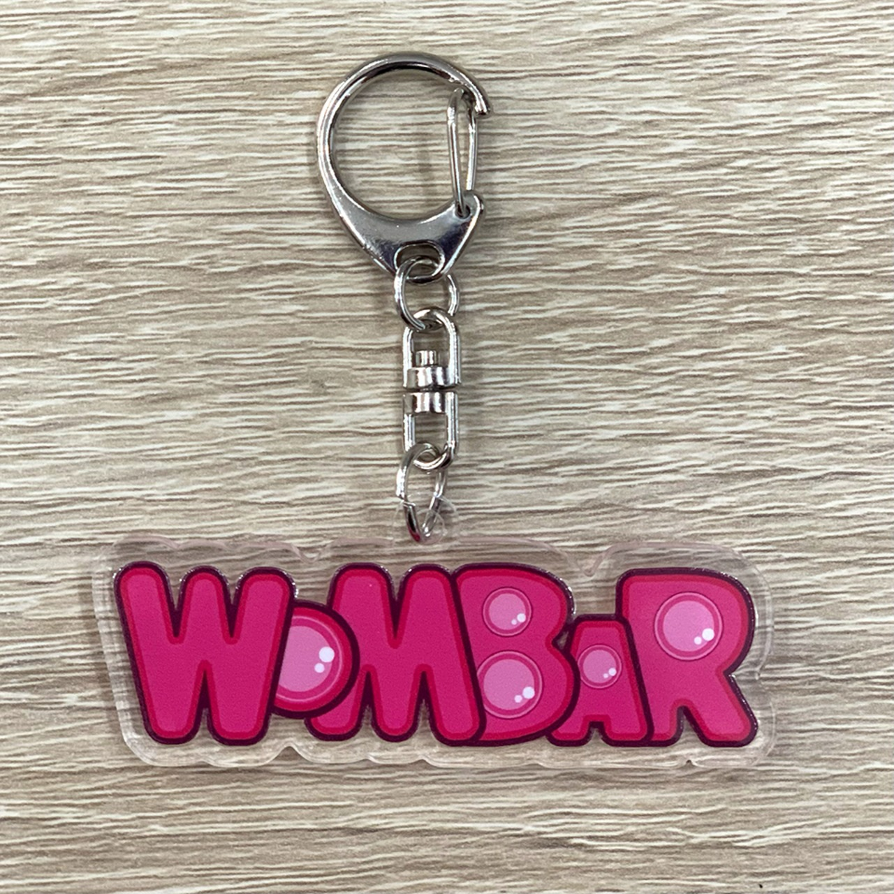 【選手応援グッズ】WOMBARキーホルダー(ナスカン銀)