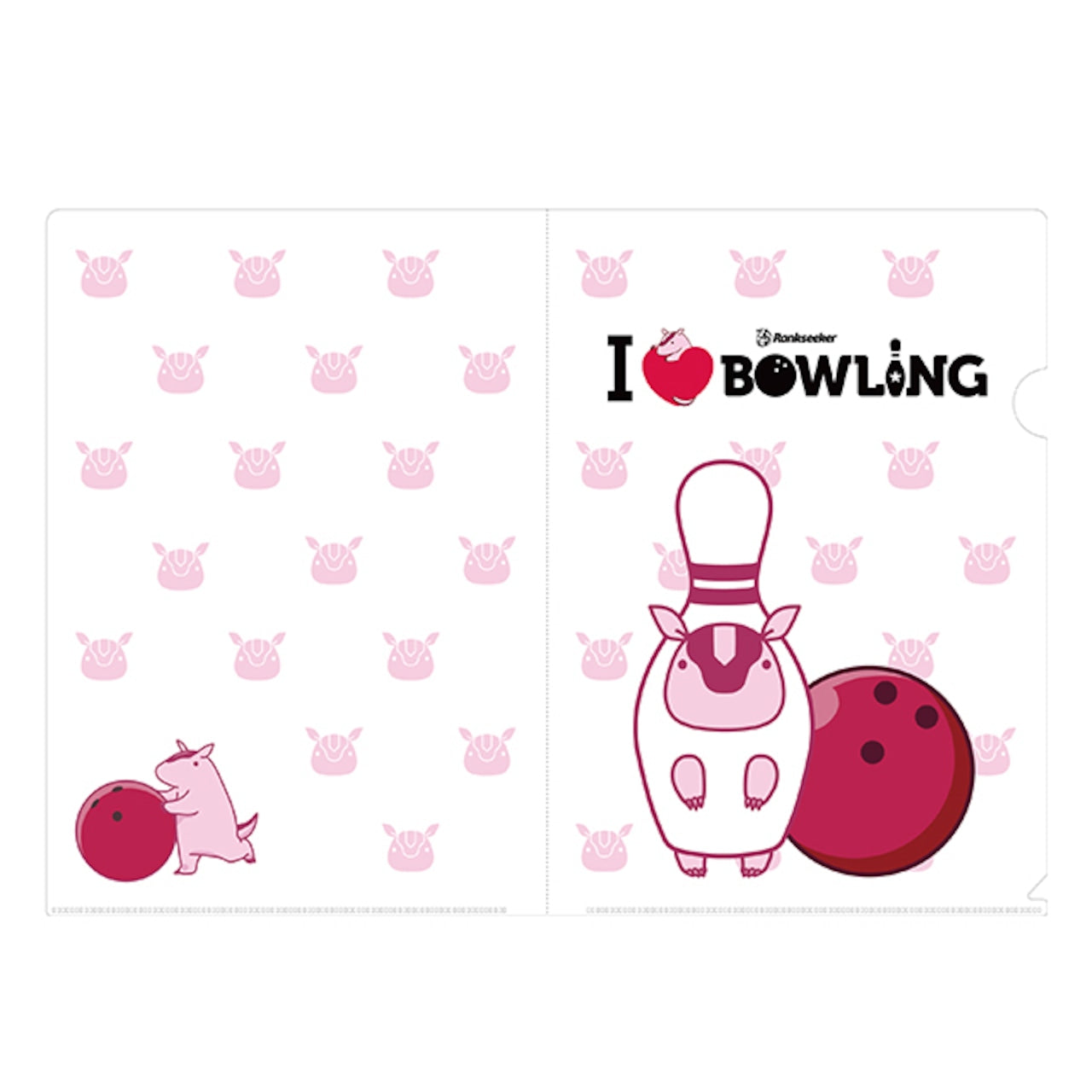 ピン型アルマジロのクリアファイル(ホワイト)