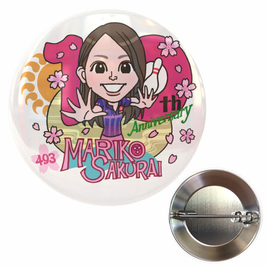 櫻井眞利子プロ10周年記念缶バッジ (32mm)