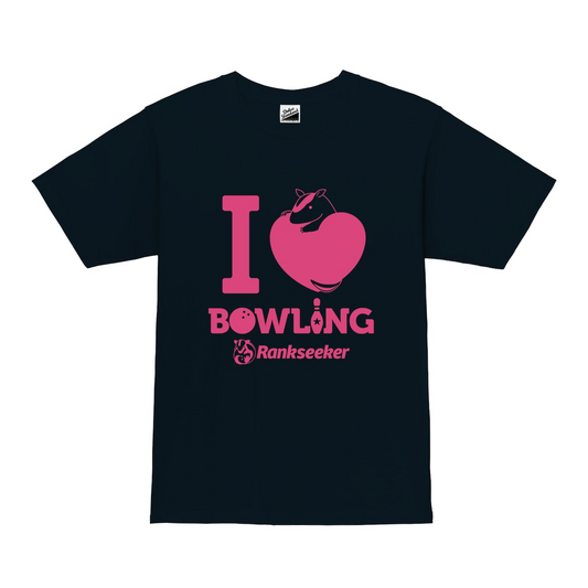 I LOVE BOWLING Tシャツ（ブラック)