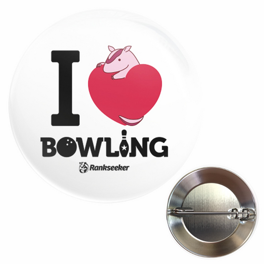 『I LOVE BOWLING』缶バッジ (32mm)