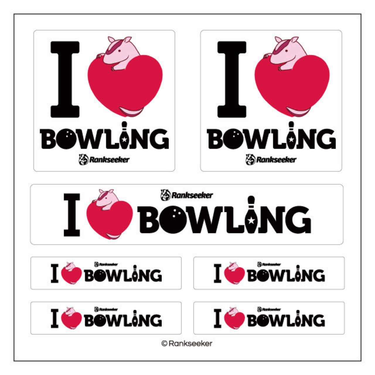 I LOVE BOWLING ステッカー